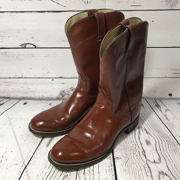 Laredo Shoes - Laredo Redwood Leather Cowboy Western Tall Boots